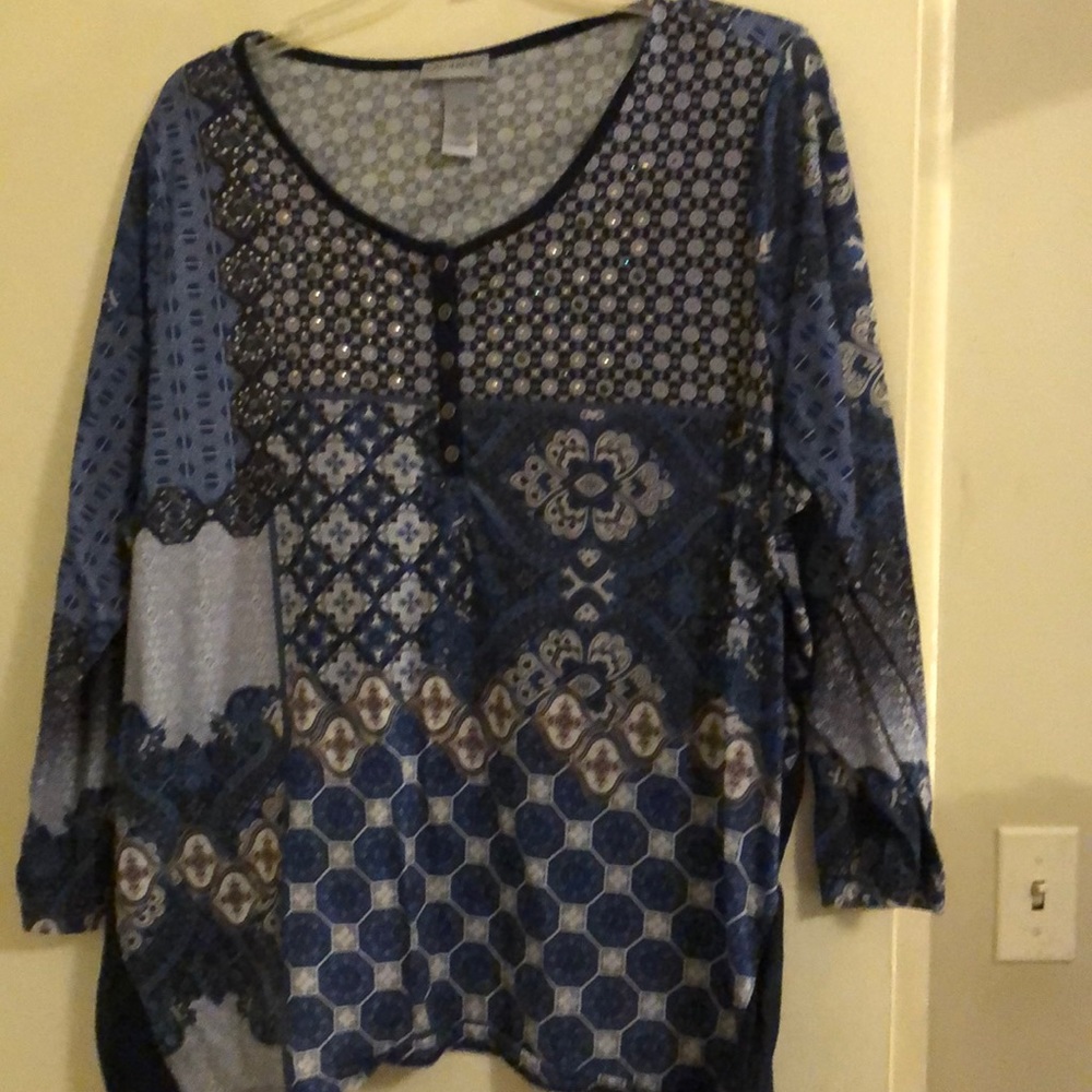 Mixed print top